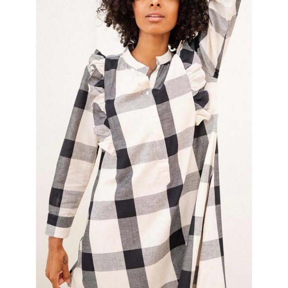 Tribe Alive Freya Ruffled Shirt Dress Size XS - Picture 3 of 11